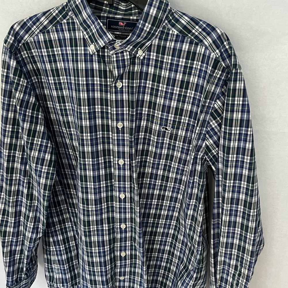 VineyardVines Slim Fit Tucker Men’s Long Sleeve Button-down Shirt Plaid Large